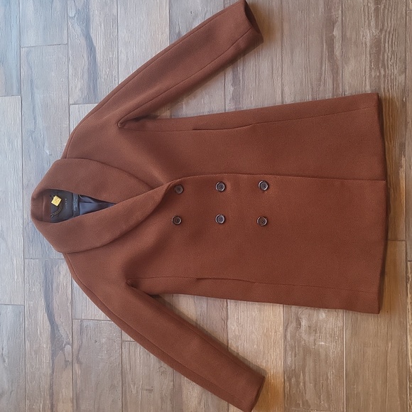J. Crew Jackets & Blazers - J. Crew Rust Brown Stadium Cloth by Nello Gori Fully Lined Wool Blend Coat